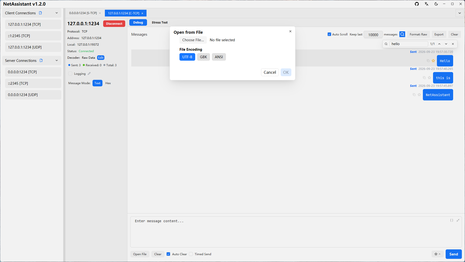 File data source screenshot